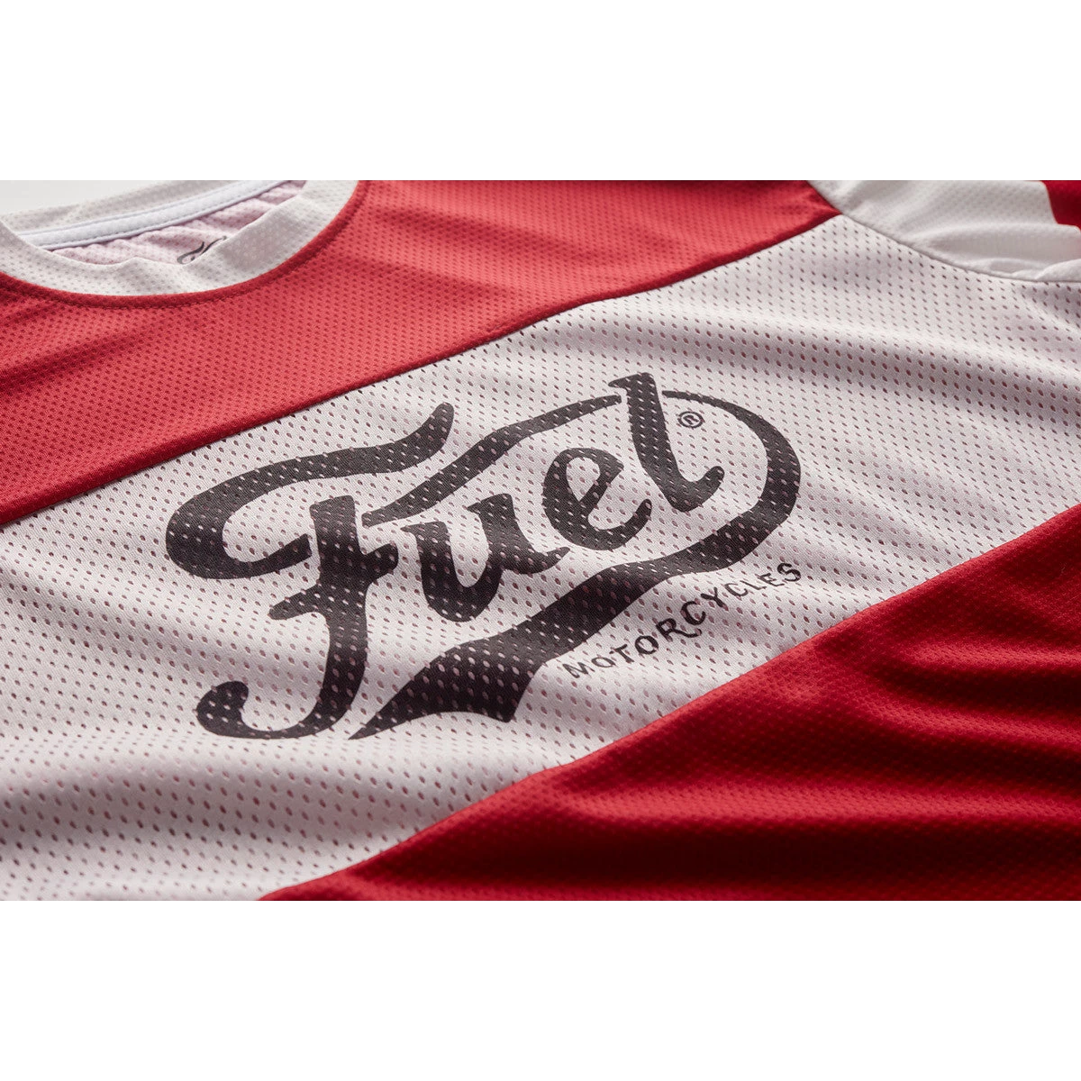 FUEL - Enduro Jersey 35 - Red/White With Blue Cuffs 5 FUEL - Enduro Jersey 35 - Red/White With Blue Cuffs - Image 3