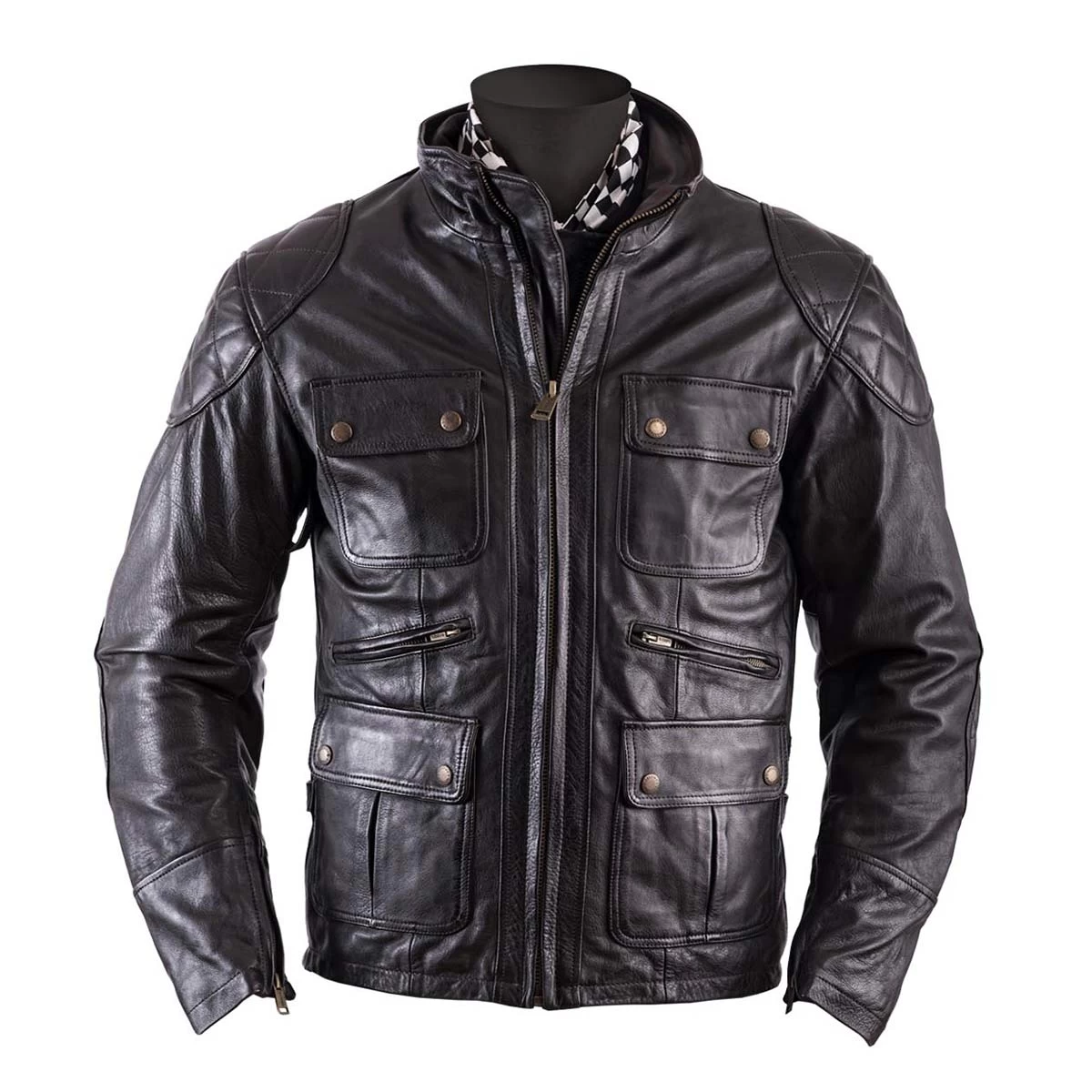 Helstons Hunt Leather Motorcycle Jacket - Brown 3 Helstons Hunt Leather Motorcycle Jacket - Brown
