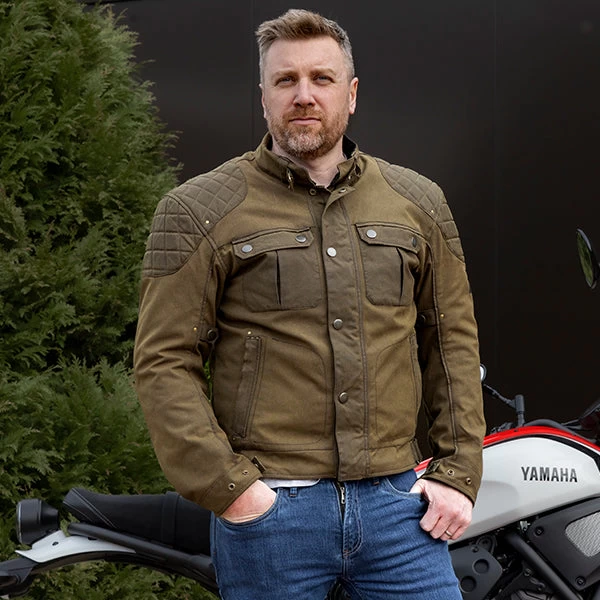 Richa - Scrambler 2 Waxed Cotton Jacket - Green 5 Richa - Scrambler 2 Waxed Cotton Jacket - Green - Image 3