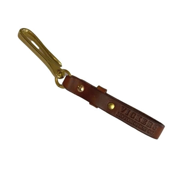 Vickers Motorcycle Co. Leather & Brass Key Ring 4 Vickers Motorcycle Co. Leather & Brass Key Ring - Image 2