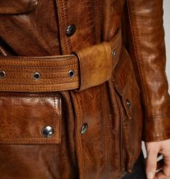 Belstaff Classic Tourist Trophy Men's Leather Jacket -Moto Style Shop 41050002L81N0337ClassicTouristTrophyHandWaxedLeatherBurntCuero60050 5