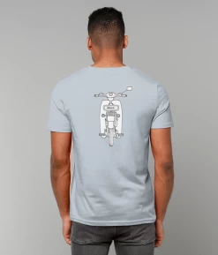 C90 Cub Double-sided Unisex Organic Cotton T-shirt 21 C90 Cub Double-sided Unisex Organic Cotton T-shirt -Moto Style Shop Back18 mockup