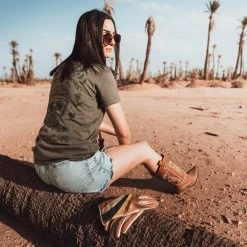 Wildust Sisters - Wild Rider T-shirt - Khaki -Moto Style Shop BornWild04