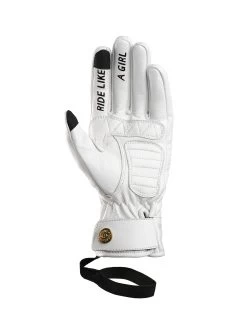 Eudoxie Gloves - Lizzie White -Moto Style Shop G LIZZY CLEAR 2