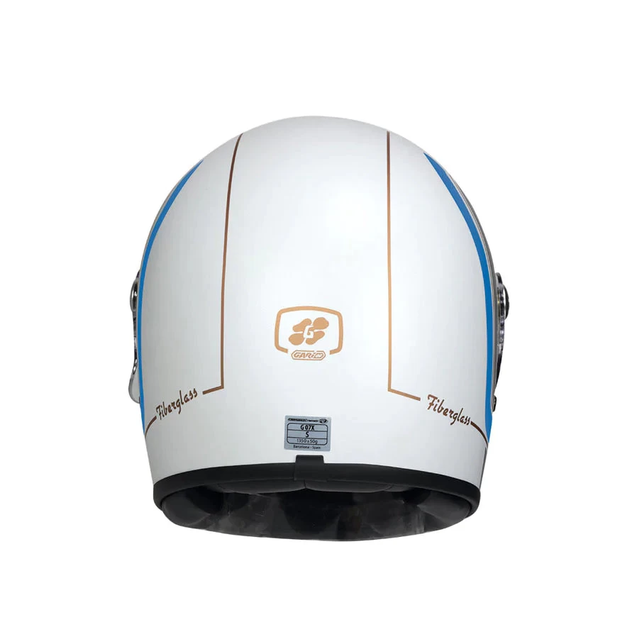 Garibaldi G07X Full Face Vintage Helmet - Graphics Matt White 4 Garibaldi G07X Full Face Vintage Helmet - Graphics Matt White - Image 2