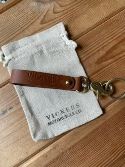 Vickers Motorcycle Co. Leather Key Ring -Moto Style Shop IMG 6677