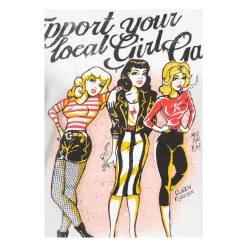 Queen Kerosin - Girl Gang - T-shirt - Cream 11 Queen Kerosin - Girl Gang - T-shirt - Cream -Moto Style Shop QKGirlGangE