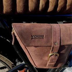 Royal Enfield Interceptor Or Continental 650 - Tobacco Leather Side Panel Bags - Pair -Moto Style Shop Tob3