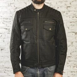 Age Of Glory - Worker Waxed Cotton Jacket - Black -Moto Style Shop ageofglory worker denim black front 5000x a48d46b6 9a3d 4031 8850 7d7faa7d163f