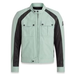 Belstaff Temple Summer Motorcycle Jacket - Dark Steel Green
