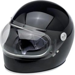 Biltwell Gringo S Bubble Visor - Clear - Anti Fog -Moto Style Shop detail 518 1447806300 shield gbubble clear blkhlmt 1