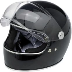Biltwell Gringo S Bubble Visor - Clear - Anti Fog -Moto Style Shop detail 518 1447806300 shield gbubble clear blkhlmt 2