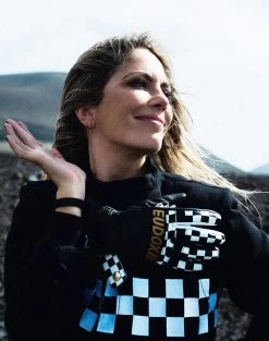 Eudoxie Gloves - Gold -Moto Style Shop eudoxie gant gold damier roadtrip moto femme dragonne niveau 1 rose ce homologue motarde