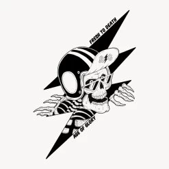 Age Of Glory Fresh To Death T-Shirt - White -Moto Style Shop freshtodeath white