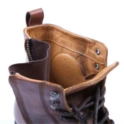 Helstons CITY Leather Motorcycle Boot - Brown -Moto Style Shop helstons city brown4