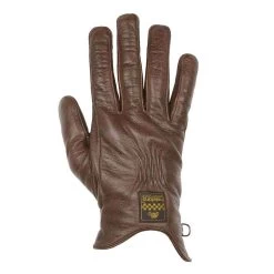 Helstons CONDOR Leather Motorcycle Gloves - Camel/Black
