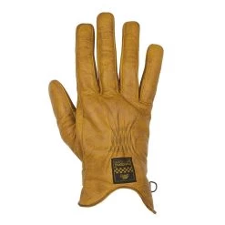 Helstons CONDOR Leather Motorcycle Gloves - Gold/Black