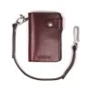 Helstons MOON Leather Wallet With Lanyard - Bordeaux -Moto Style Shop helstons moonwallet bordeaux