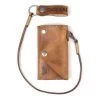 Helstons OLD Leather Wallet With Lanyard - Tan -Moto Style Shop helstons oldwallet tan