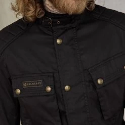 Belstaff McGee 2.0 Jkt TekWax 8oz - Black -Moto Style Shop mcgee2