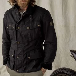 Belstaff McGee 2.0 Jkt TekWax 8oz - Black