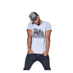 Von Dutch - Motar T Shirt - Light Grey -Moto Style Shop motargreyd