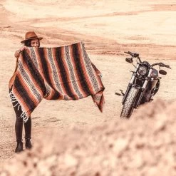 Wildust Sisters - Mexican Rug With Leather Harness -Moto Style Shop rugc