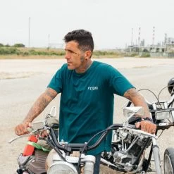 Kytone 'Skull' T-shirt - Blue -Moto Style Shop skullbluet shirtsc