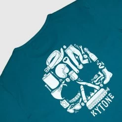 Kytone 'Skull' T-shirt - Blue -Moto Style Shop skullbluet shirtse