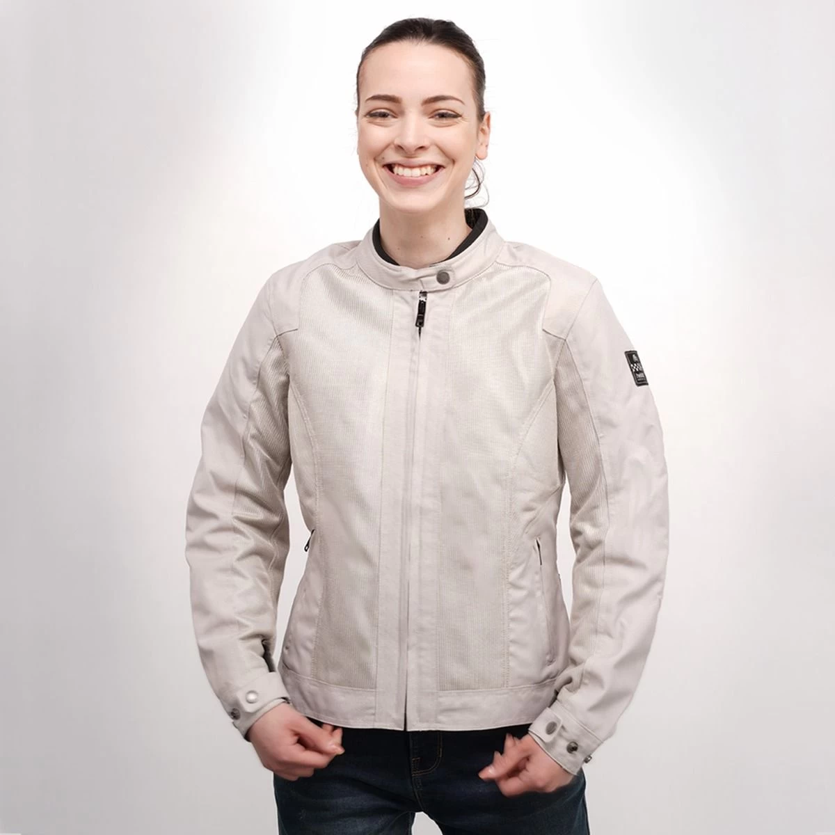 Helstons Stoner - Ladies Air Mesh Textile Summer Jacket - Silver 5 Helstons Stoner - Ladies Air Mesh Textile Summer Jacket - Silver - Image 3