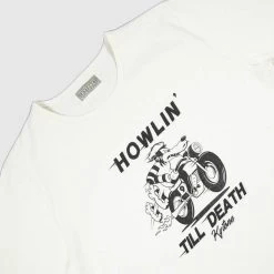 Kytone 'Howlin' T-shirt - White -Moto Style Shop t shirts howlin blancd