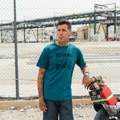 Kytone 'Rider By Fate' T-shirt - Blue -Moto Style Shop t shirts rider by fate bleuc